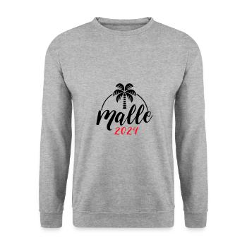 Malle 2024 - Sweat-shirt Unisexe - gris chiné - Devant - Alina (178cm) & Michal (187cm)