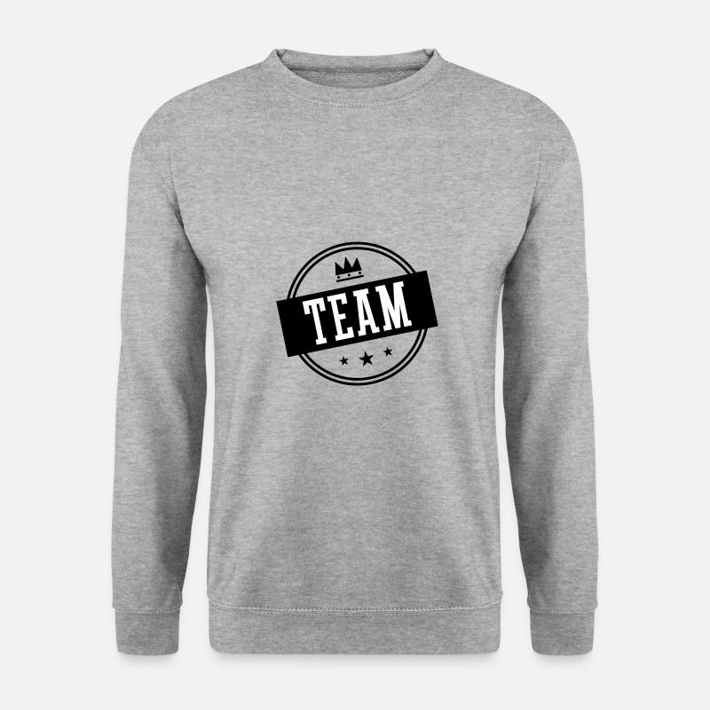 Team Kreis - Unisex Pullover - Weißgrau meliert