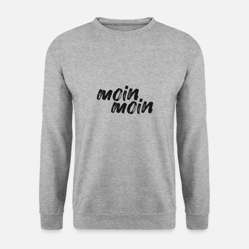 Moin Moin - Unisex Pullover - Weißgrau meliert
