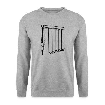 Lamellen-Fensterabdeckungen transparent - Unisex Pullover - Weißgrau meliert - Vorne - Alina (178cm) & Michal (187cm)