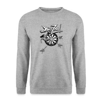 Darts with Darzan - Unisex Sweatshirt - salt & pepper - Front - Alina (178cm) & Michal (187cm)