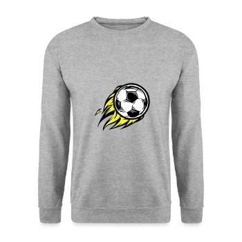 Le football brûle le feu - Sweat-shirt Unisexe - gris chiné - Devant - Alina (178cm) & Michal (187cm)