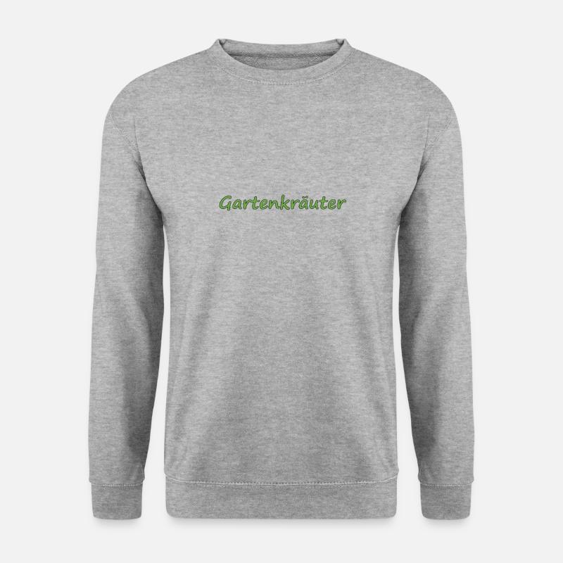 Gartenkräuter - Unisex Pullover - Weißgrau meliert
