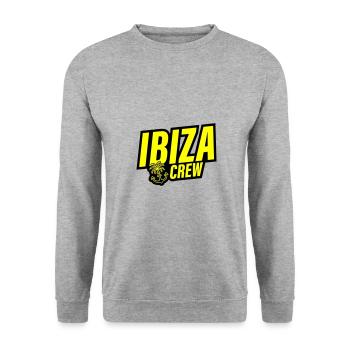 Ibiza Crew Anchor Palm Tree Heart Love - Unisex Sweatshirt - salt & pepper - Front - Alina (178cm) & Michal (187cm)