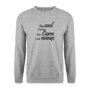 Etre Corse - Sweat-shirt Unisexe - gris chiné - Devant - Alina (178cm) & Michal (187cm)