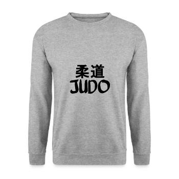 Judo characters - Unisex Sweatshirt - salt & pepper - Front - Alina (178cm) & Michal (187cm)