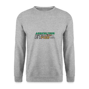 Agriculteur Et Fier De l'Etre - Sweat-shirt Unisexe - gris chiné - Devant - Alina (178cm) & Michal (187cm)