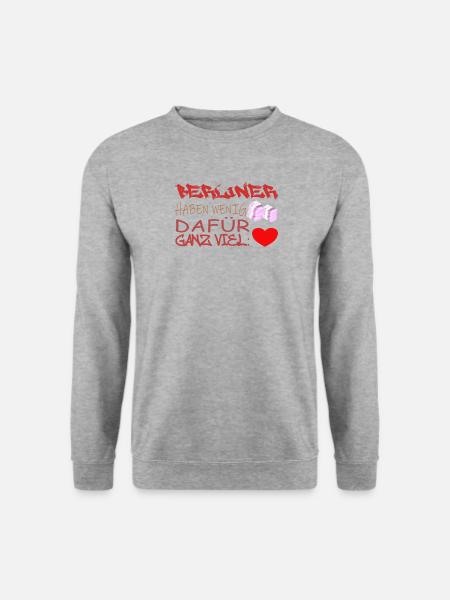 Berlin Souvenir Touristen Hauptstadt Metropole BLN - Unisex Pullover - Weißgrau meliert