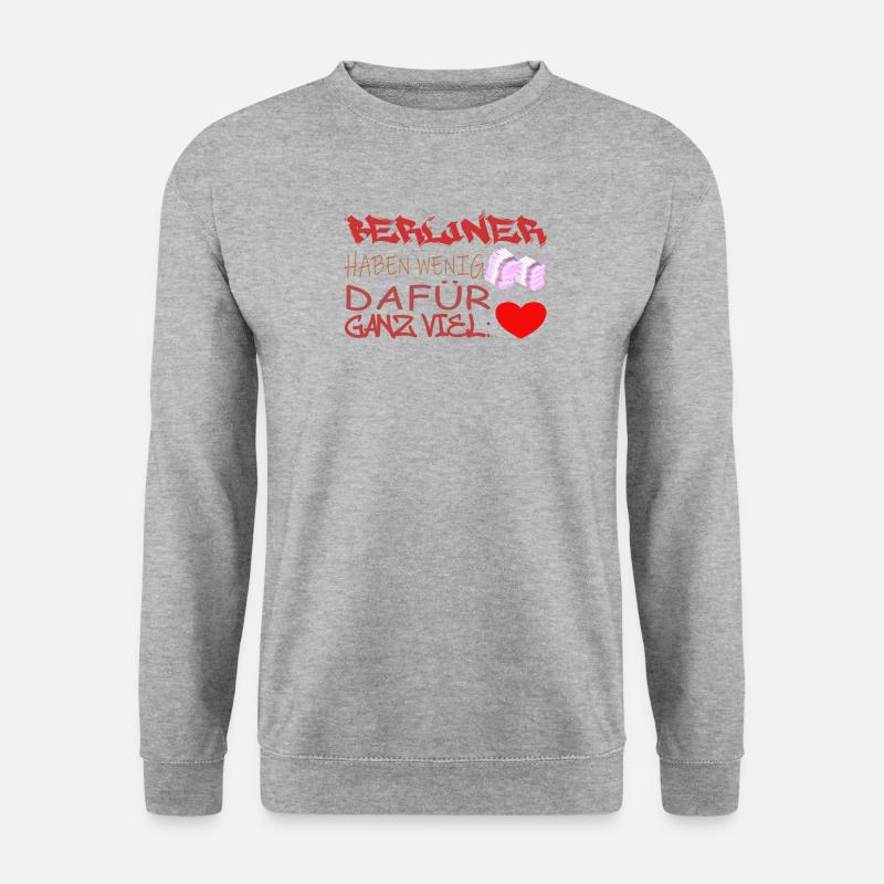 Berlin Souvenir Touristen Hauptstadt Metropole BLN - Unisex Pullover - Weißgrau meliert