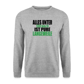 Tempolimit Autobahn Grüne Freiheit Verbot Diesel - Unisex Pullover - Weißgrau meliert - Vorne - Alina (178cm) & Michal (187cm)