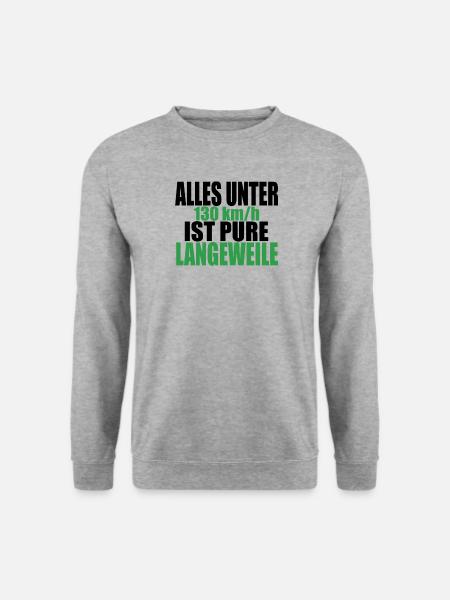 Tempolimit Autobahn Grüne Freiheit Verbot Diesel - Unisex Pullover - Weißgrau meliert