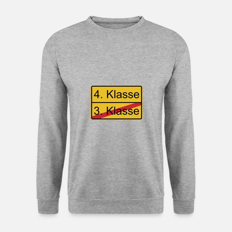 4. Klasse nicht 3. Klasse - Unisex Pullover - Weißgrau meliert