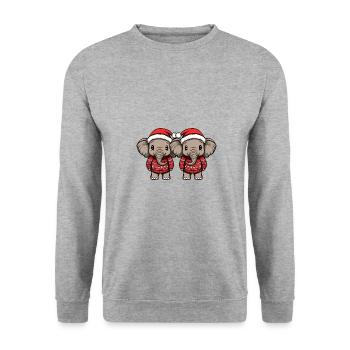 L’équipe de Noël Mammut - Sweat-shirt Unisexe - gris chiné - Devant - Alina (178cm) & Michal (187cm)