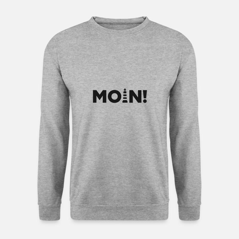 Moin. - Unisex Pullover - Weißgrau meliert