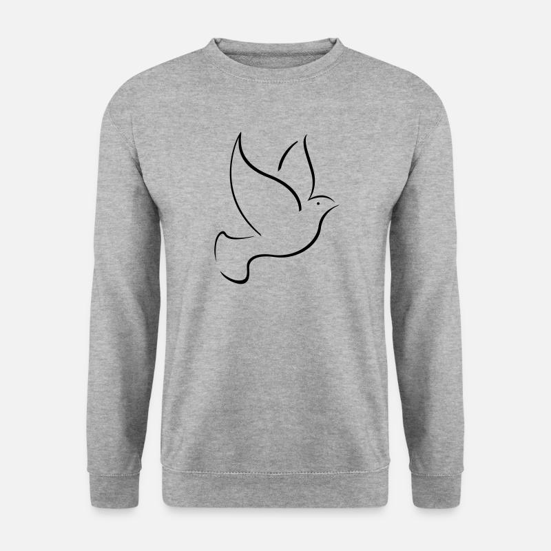 Freidenstaube - Unisex Pullover - Weißgrau meliert