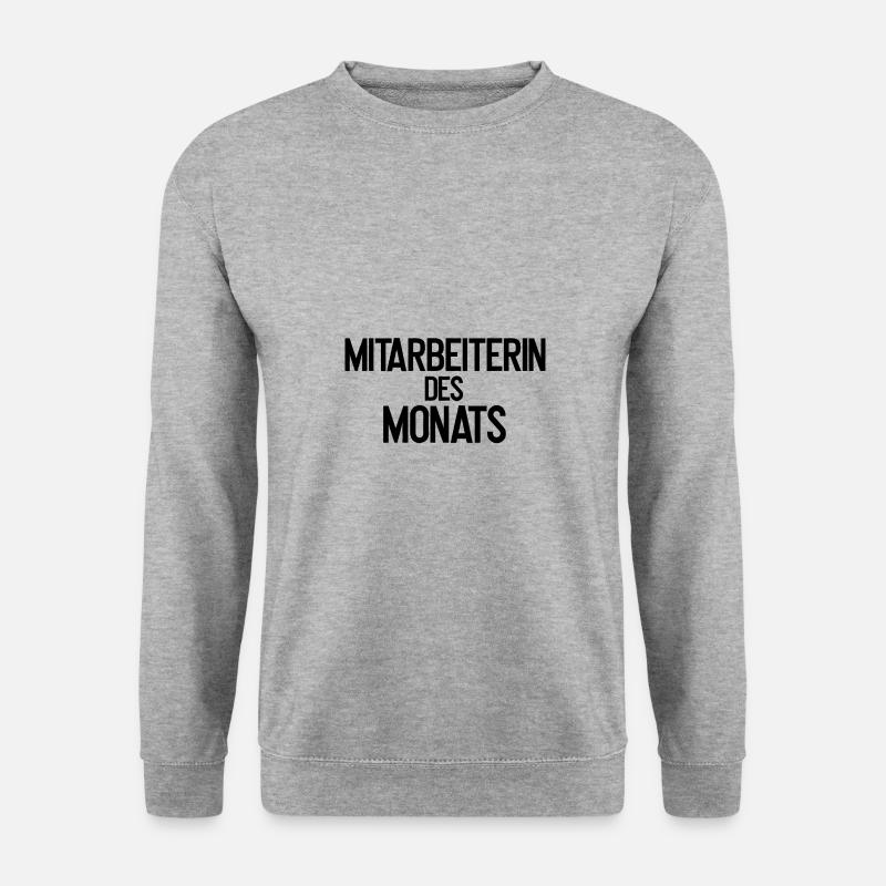 Mitarbeiterin des Monats - Unisex Pullover - Weißgrau meliert