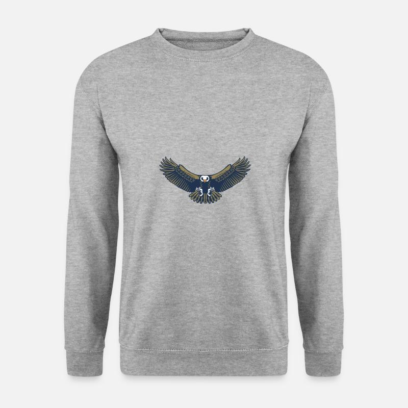 Adler - Unisex Pullover - Weißgrau meliert