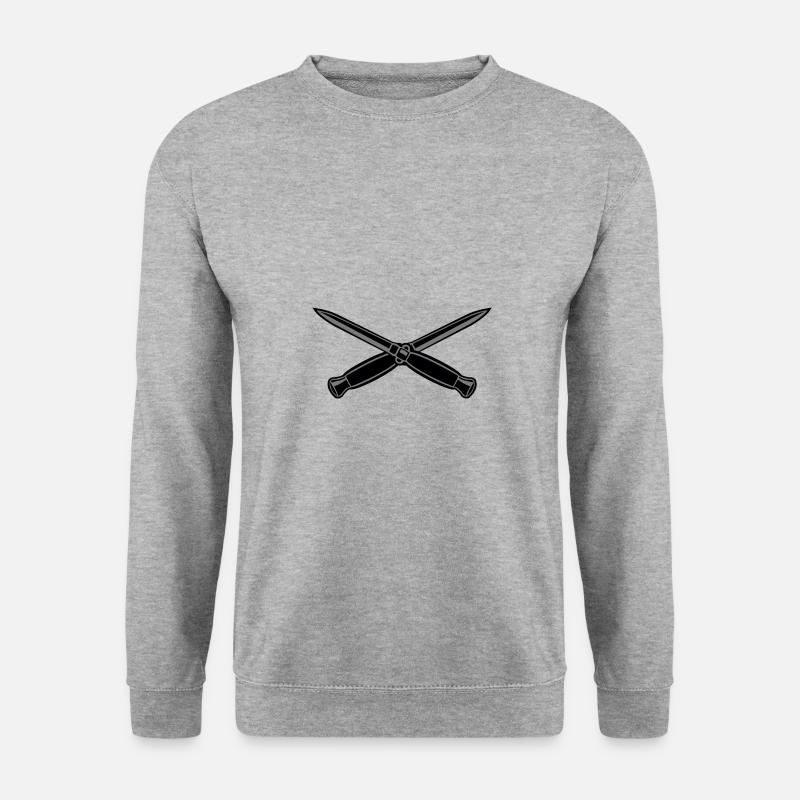 Messer - Unisex Pullover - Weißgrau meliert