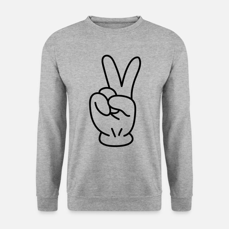 Peace Hand Comic - Unisex Sweatshirt - salt & pepper