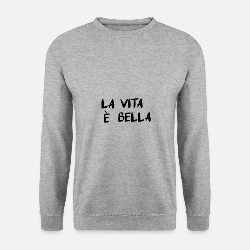 La Vita È Bella - Unisex Pullover - Weißgrau meliert