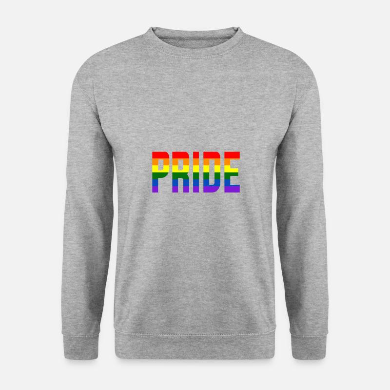 Pride Regenbogen - Unisex Pullover - Weißgrau meliert