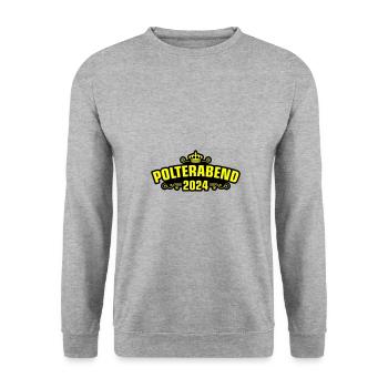 Polterabend 2024 - Unisex Pullover - Weißgrau meliert - Vorne - Alina (178cm) & Michal (187cm)