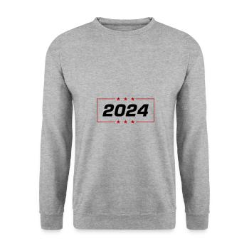 2024 year - Unisex Sweatshirt - salt & pepper - Front - Alina (178cm) & Michal (187cm)
