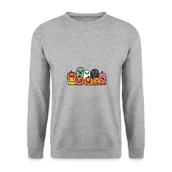 Halloween Party Crew - Unisex Sweatshirt - salt & pepper - Front - Alina (178cm) & Michal (187cm)
