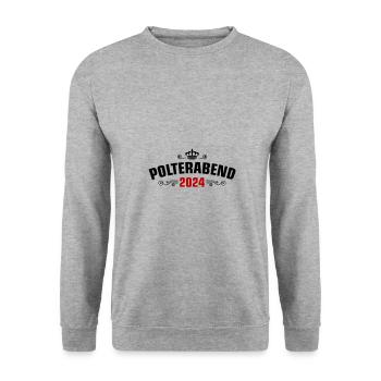 Polterabend 2024 - Unisex Pullover - Weißgrau meliert - Vorne - Alina (178cm) & Michal (187cm)