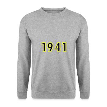 1941 Année Anniversaire - Sweat-shirt Unisexe - gris chiné - Devant - Alina (178cm) & Michal (187cm)