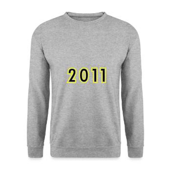 2011 Year Birthday - Unisex Sweatshirt - salt & pepper - Front - Alina (178cm) & Michal (187cm)