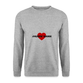 Hunde Mama - Unisex Pullover - Weißgrau meliert - Vorne - Alina (178cm) & Michal (187cm)