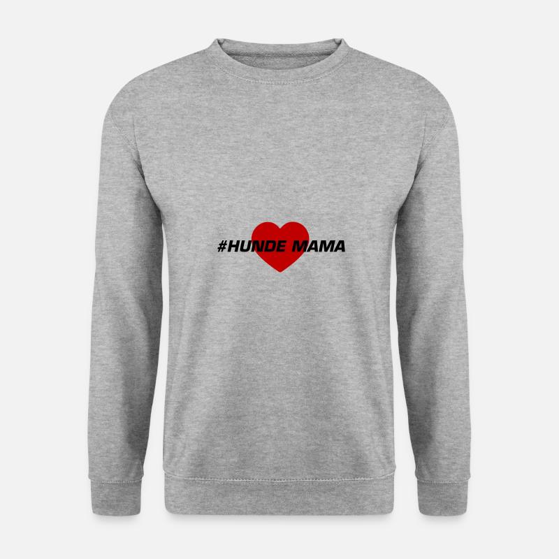 Hunde Mama - Unisex Pullover - Weißgrau meliert