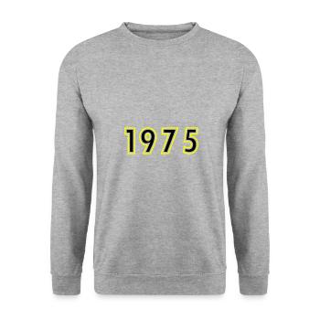 1975 Jahr Geburtstag - Unisex Pullover - Weißgrau meliert - Vorne - Alina (178cm) & Michal (187cm)