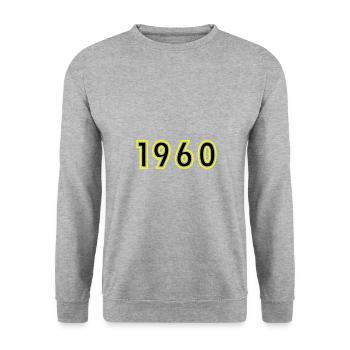 1960 Année Anniversaire - Sweat-shirt Unisexe - gris chiné - Devant - Alina (178cm) & Michal (187cm)