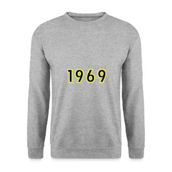 1969 Year Birthday - Unisex Sweatshirt - salt & pepper - Front - Alina (178cm) & Michal (187cm)