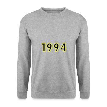 1994 Year Birthday - Unisex Sweatshirt - salt & pepper - Front - Alina (178cm) & Michal (187cm)