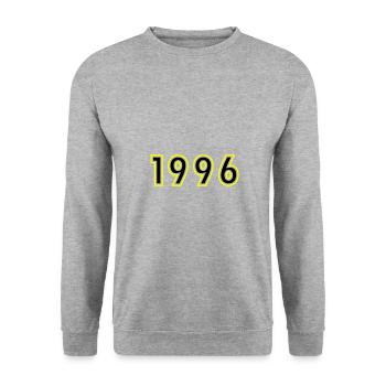 1996 Year Birthday - Unisex Sweatshirt - salt & pepper - Front - Alina (178cm) & Michal (187cm)