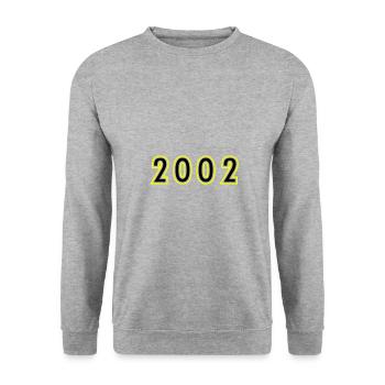 2002 Année Anniversaire - Sweat-shirt Unisexe - gris chiné - Devant - Alina (178cm) & Michal (187cm)