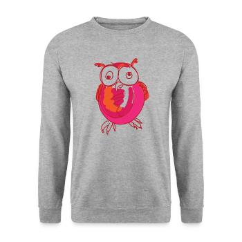 Chouette étrange - Sweat-shirt Unisexe - gris chiné - Devant - Alina (178cm) & Michal (187cm)
