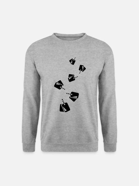 Abzeichen Icon symbol - Unisex Pullover - Weißgrau meliert