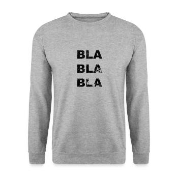 BLA BLA BLA Call Center Agent - Unisex Pullover - Weißgrau meliert - Vorne - Alina (178cm) & Michal (187cm)