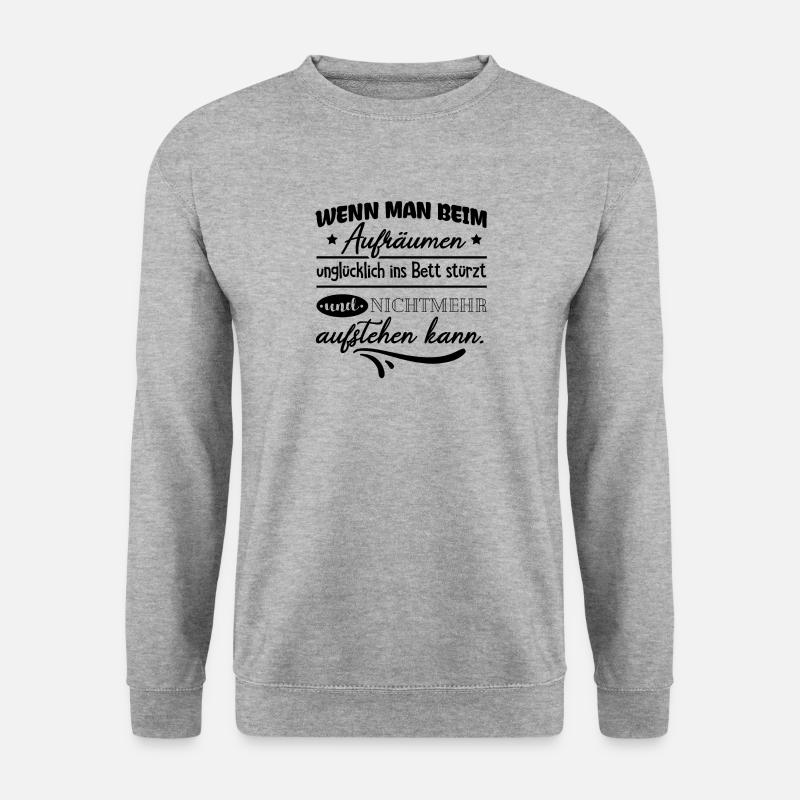 Aufräumen - Unisex Pullover - Weißgrau meliert