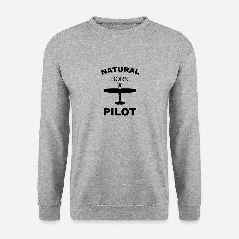 flugsport flugzeug spruch pilot - Unisex Pullover - Weißgrau meliert