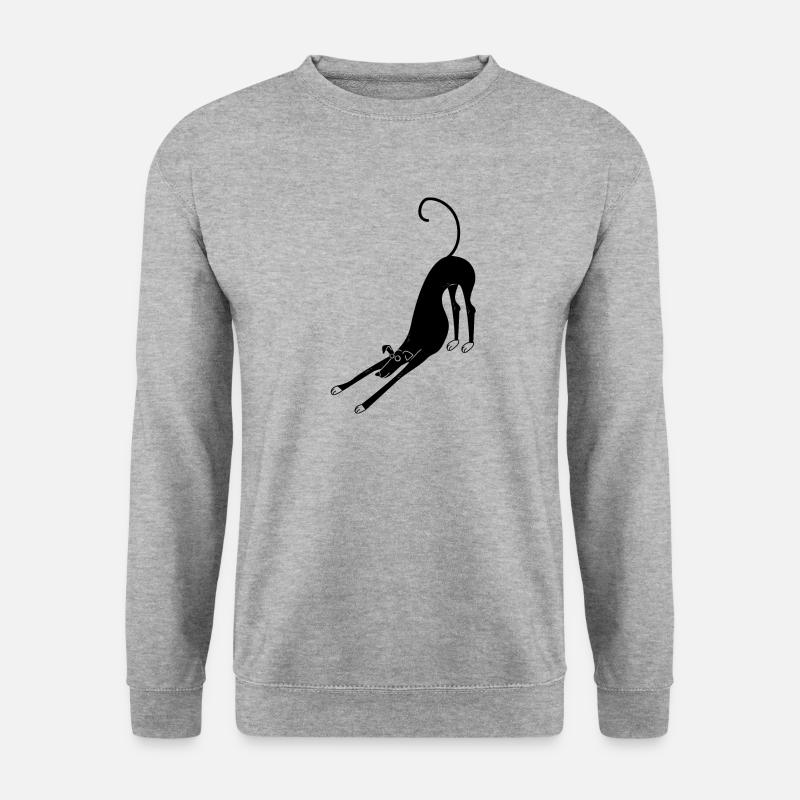 windhund - Unisex Pullover - Weißgrau meliert