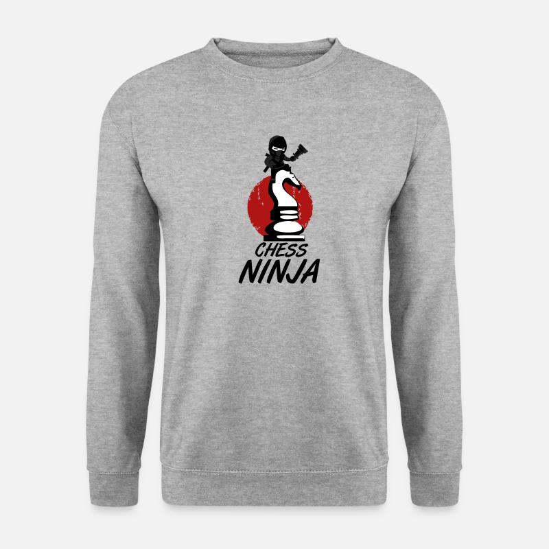 schach - Unisex Pullover - Weißgrau meliert