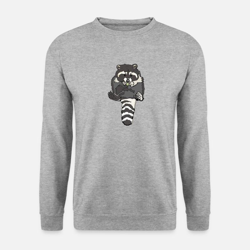 munching dumpy raccoon - Unisex Sweatshirt - salt & pepper