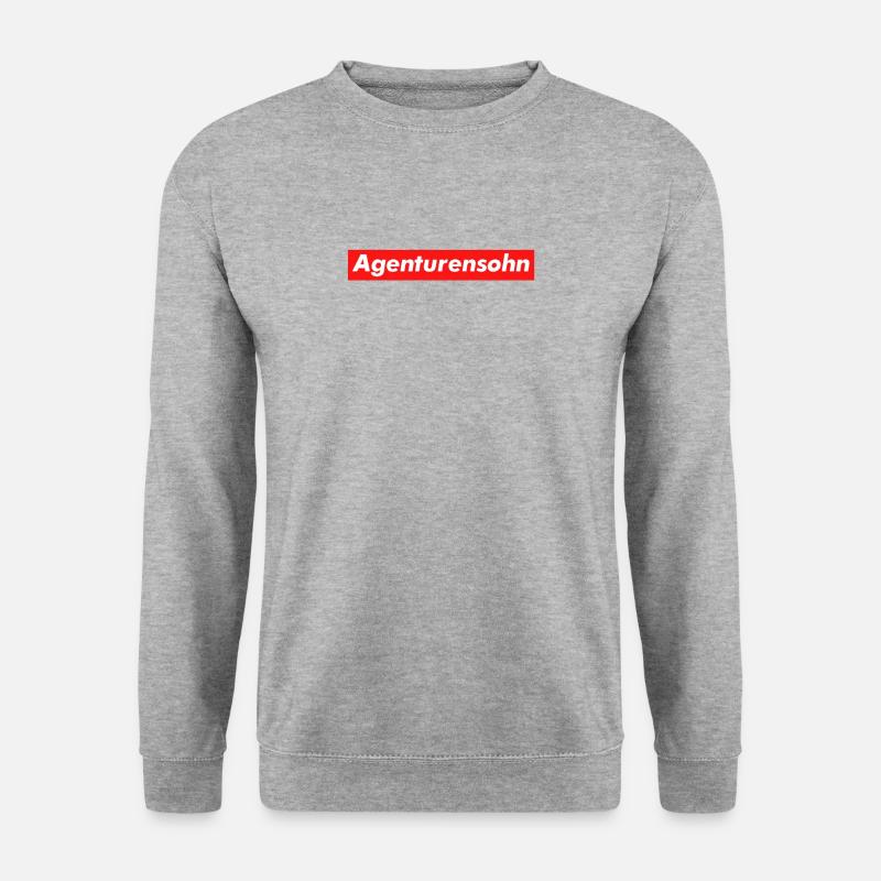 Agenturensohn Werbeagentur Werbung Agency Geschenk - Unisex Pullover - Weißgrau meliert