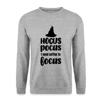 HOKUS POKUS, GIFT - Unisex Sweatshirt - salt & pepper - Front - Alina (178cm) & Michal (187cm)