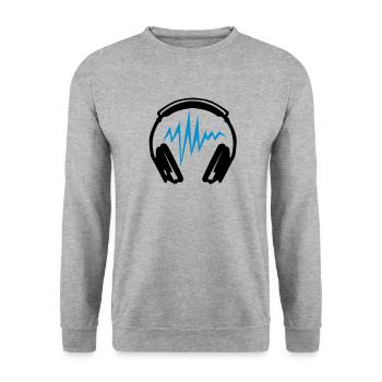 egaliseur casques dj audio music zik2 - Sweat-shirt Unisexe - gris chiné - Devant - Alina (178cm) & Michal (187cm)